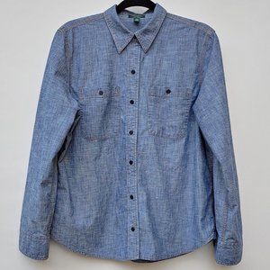 🎃 RALPH LAUREN Denim Chambray Double pocket top